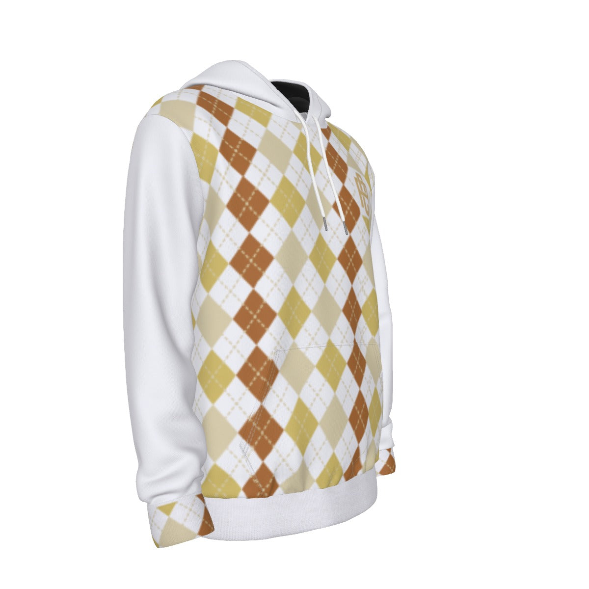 RC Argyle Pattern Hoodie with Kangaroo pockets