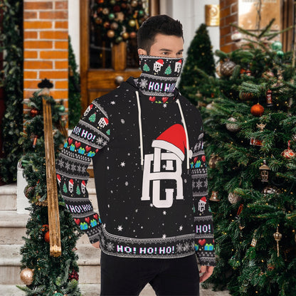 Men's Christmas Pullover Hoodie With Mask