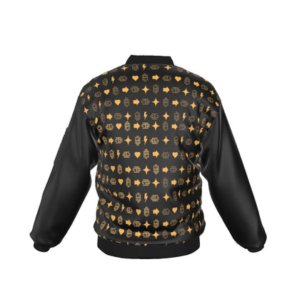 RC Black Designer Bomber Jacket