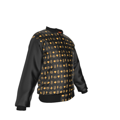 RC Black Designer Bomber Jacket