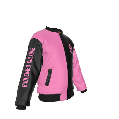 Jesus Saves Bomber Jacket Pink