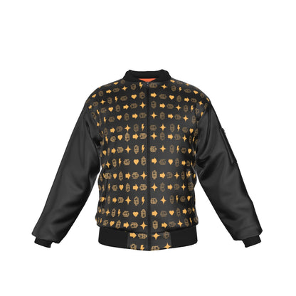 RC Black Designer Bomber Jacket