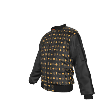 RC Black Designer Bomber Jacket