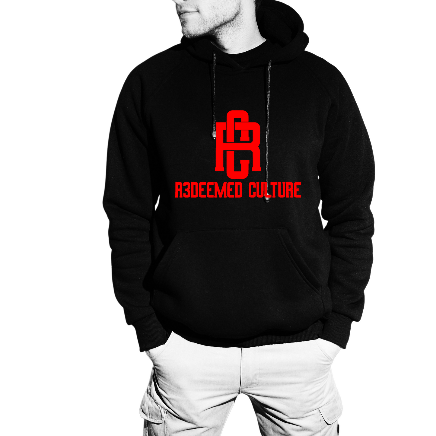 Black Hoodie Red RC