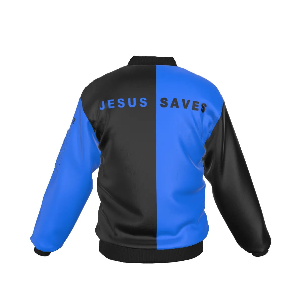 Jesus Saves Bomber Jacket Blue