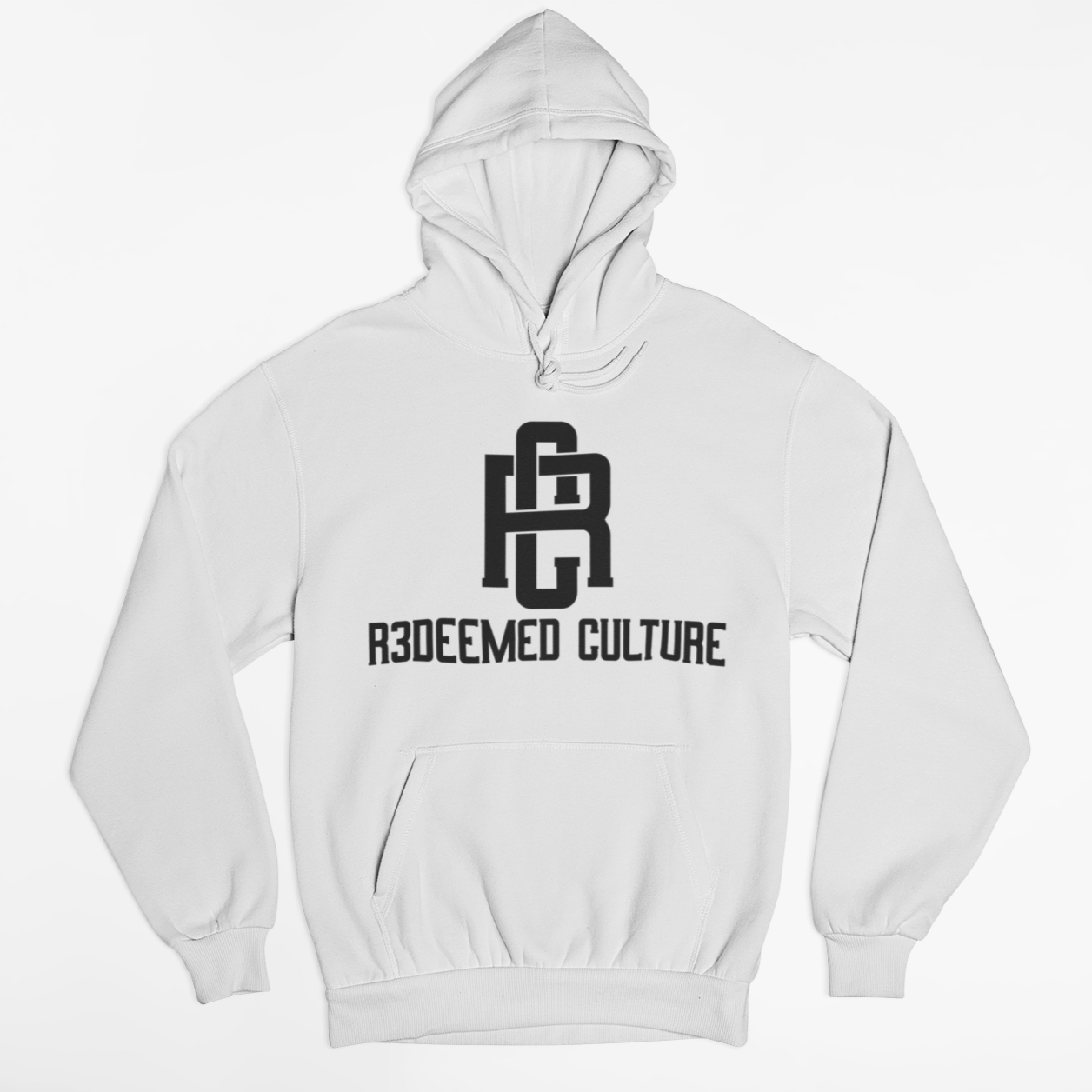 White Hoodie Black RC